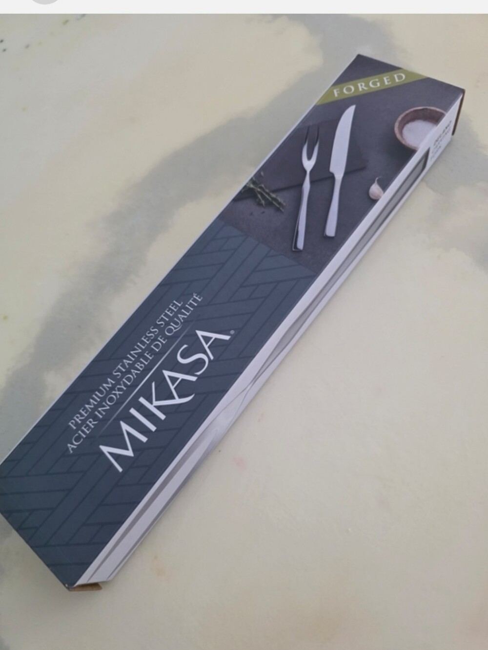 Mikasa Forged Stainless Steel Carving Fork and Knife Set - Silver